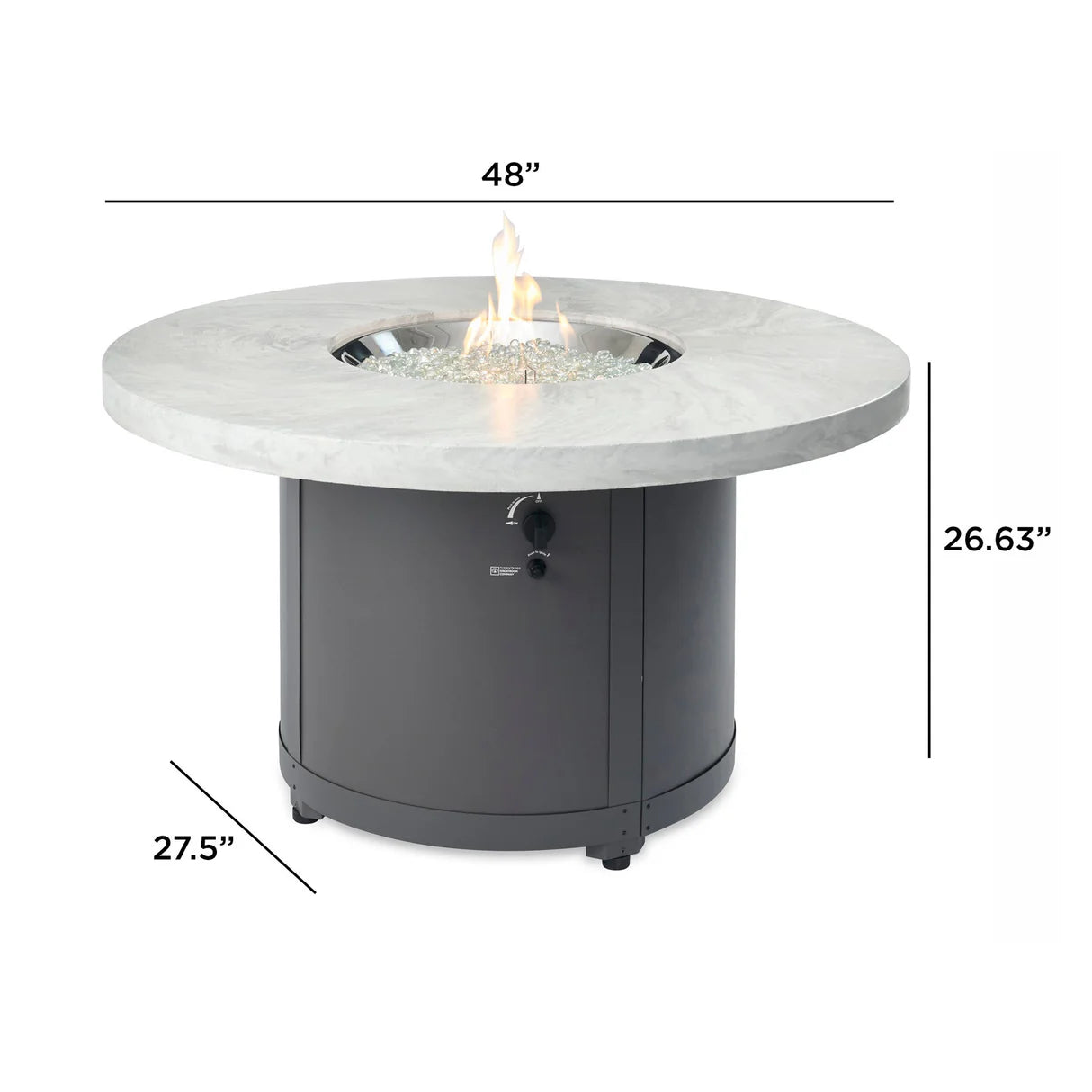 Beacon Round Gas Fire Pit Table