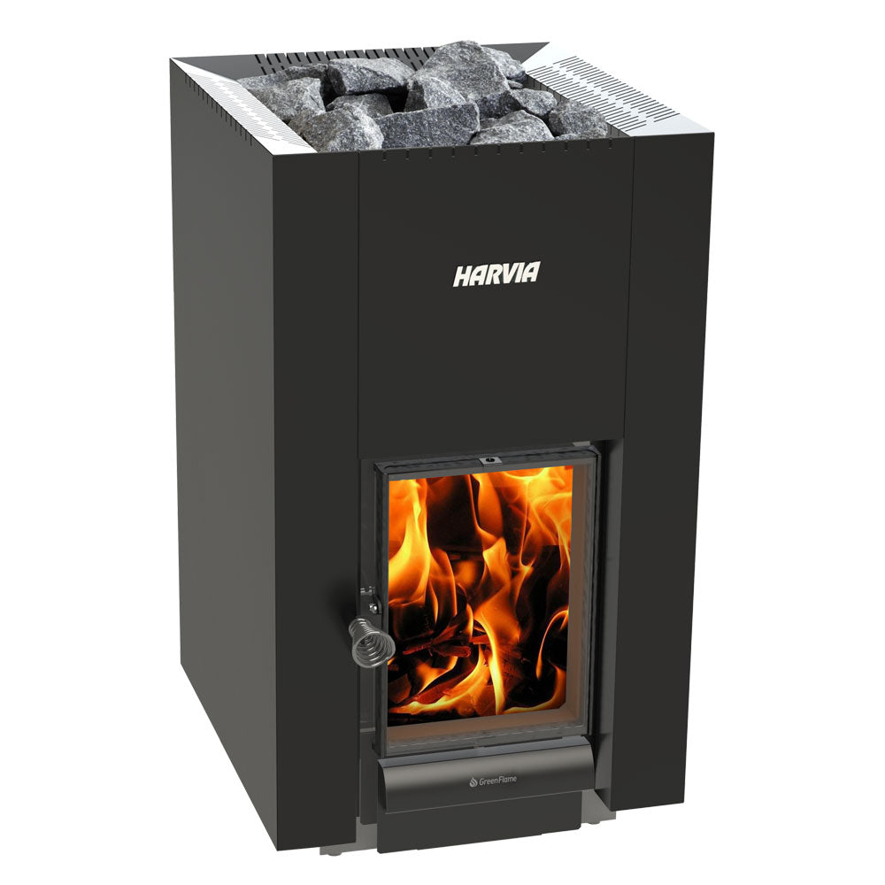 Linear 22 GreenFlame Series Wood Sauna Stove, 15.7 kW