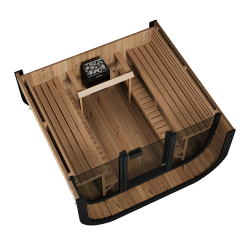 Luxury CL7G Cube-Series 6 Person Outdoor Home Sauna Kit