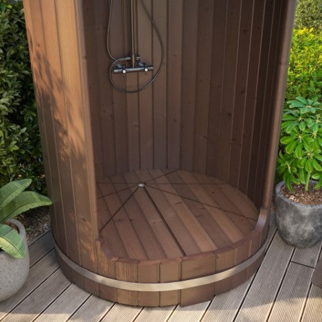 Rain-Series Outdoor Barrel Shower Model R3 Kit 53"Wx90"H