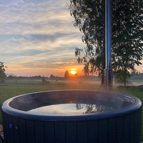 SaunaLife SOAK-Series Model S4 Wood-Fired Hot Tub for up to 6 People