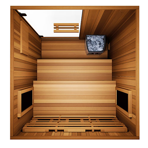 FD-4 Full-Spectrum 2-Person Trinity Infrared & Steam Sauna Combo Kit
