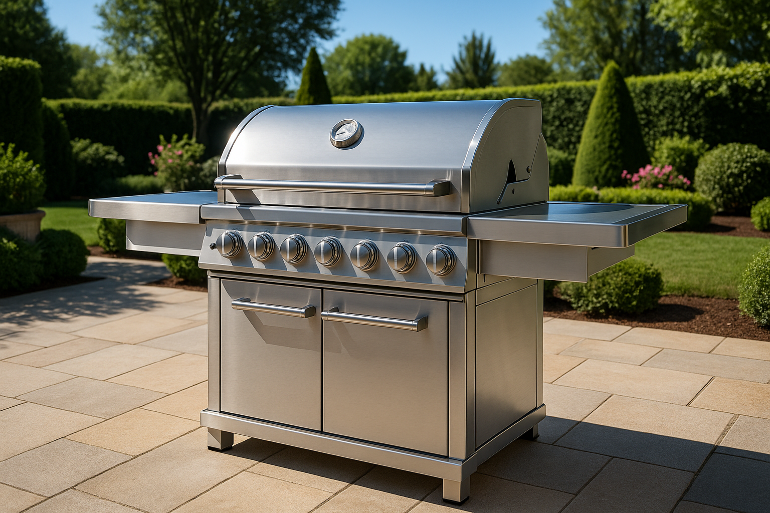 high end luxury expensive BBQ Grill in the daytime