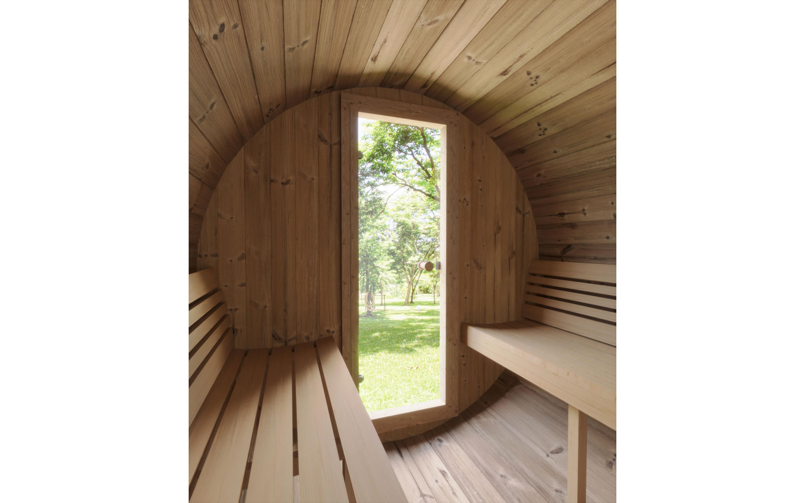 NO Model E8 Barrel Sauna