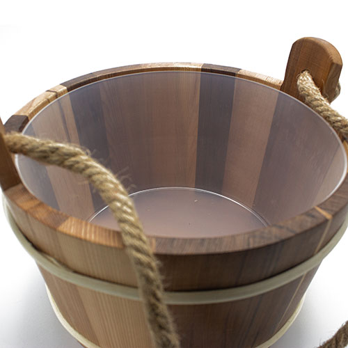 Sauna 4L Wood Bucket and Ladle Set