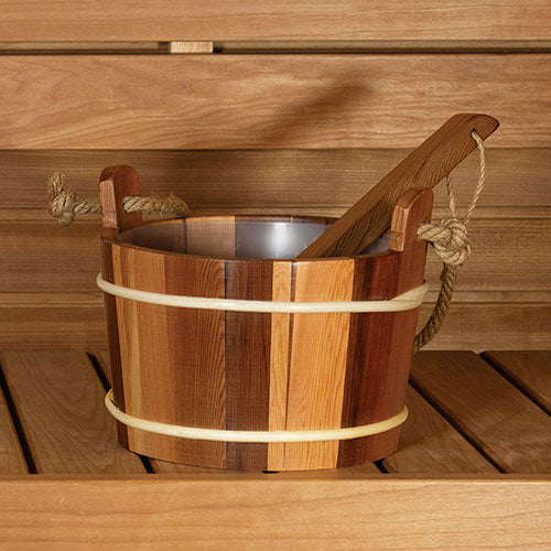 Sauna 4L Wood Bucket and Ladle Set