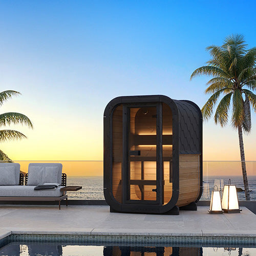 Cube-Series CL3G 2 person Outdoor Home Sauna Kit