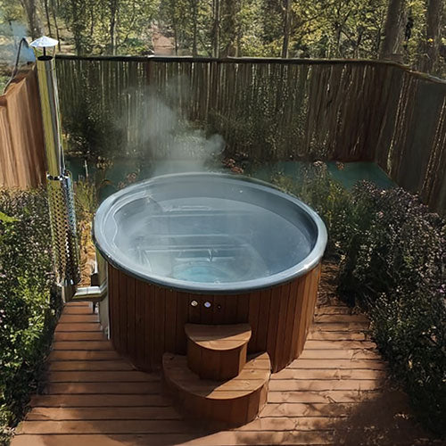 SaunaLife SOAK-Series Model S4 Wood-Fired Hot Tub for up to 6 People